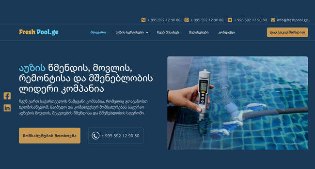 კომპანია “Freshpool” – თქვენი იდეალური აუზის მეგზური