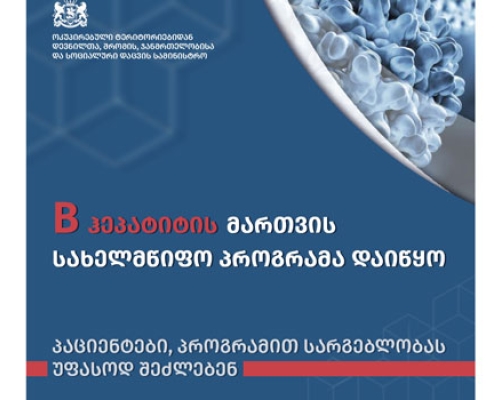 საქართველოში, B ჰეპატიტის მართვის სახელმწიფო პროგრამა დაიწყო