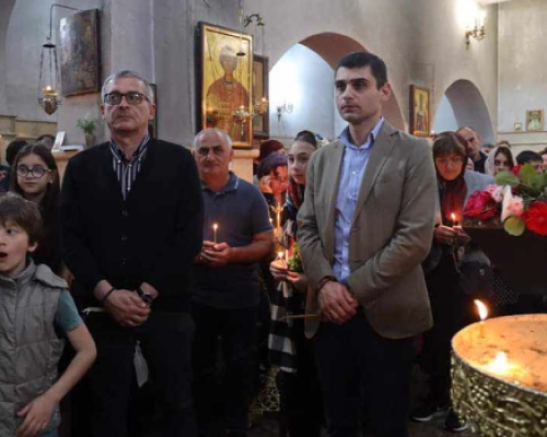 ოზურგეთში საზეიმო ლიტურგიას გურიის გუბერნატორი დაესწრო