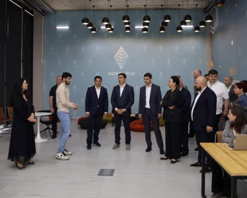 საქართველოს პარლამენტის თავმჯდომარემ ოზურგეთის ტექნოპარკი დაათვალიერა