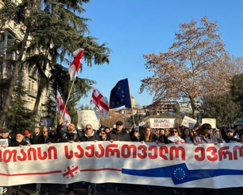 თბილისში ქუთაისელების აქცია-მსვლელობა იმართება