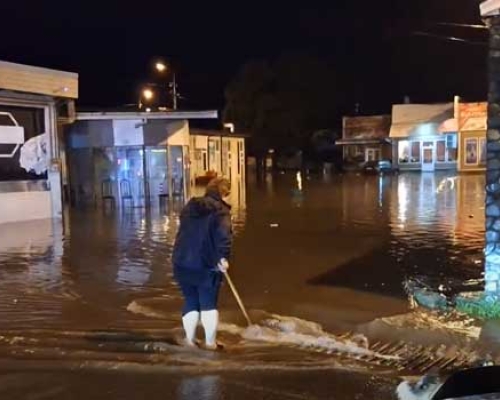 კოკისპირულმა წვიმამ ოზურგეთში სახლები დატბორა