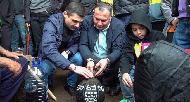 ლანჩხუთის მუნიციპალიტეტის სოფელ შუხუთში ტრადიციული ლელობურთი გაიმართა